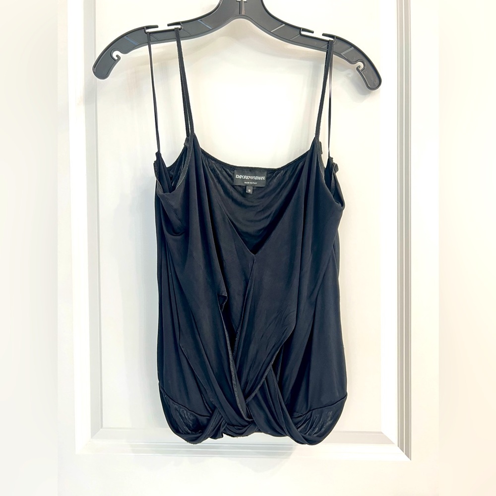 Emporio Armani black tank top, size 10